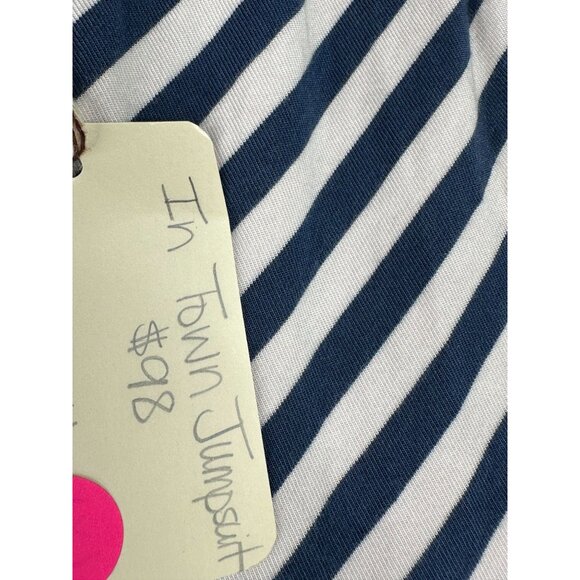 New Matilda Jane Striped "In Town" Jumpsuit size Medium AS IS Blue/White - Picture 4 of 9